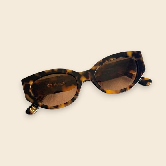Madewell Demmera Sunglasses, Tortoise Shell - Picture 1 of 4